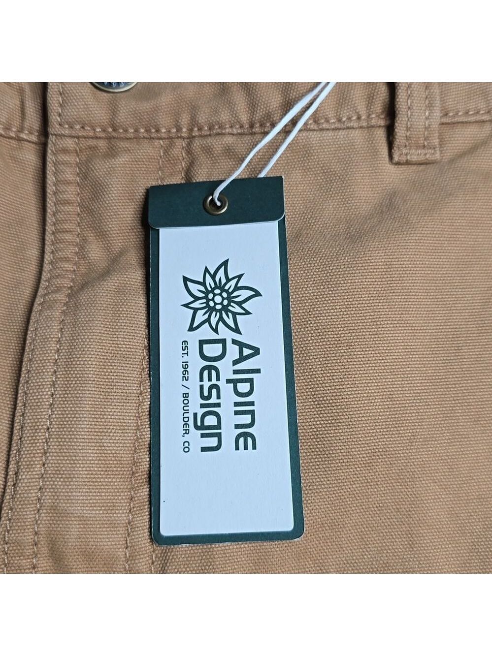1329 NWT Alpine Design Men's Utility Pant Brown Khaki 36x32 - Picture 5 of 8